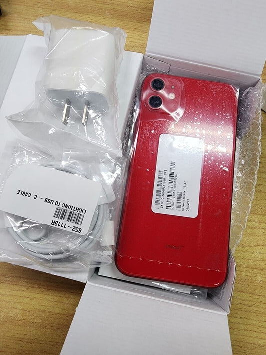 Apple iPhone 11 - 64GB - Red (Factory Unlocked) A2111 (CDMA + GSM) Grade A 99% A